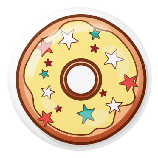 Gelbe Sprinklerente mit Sprinklen Keramikknauf (Vorderseite)