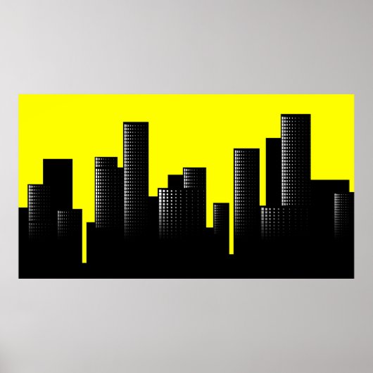 Gelbe Stadt Poster (Vorne)