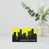 Gelbe Stadt Visitenkarte (Stehend Vorderseite)