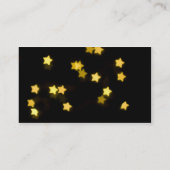 GELBE STAR-FORMEN BOKEH LIGHTS BLURRED WINTER VISITENKARTE (Rückseite)