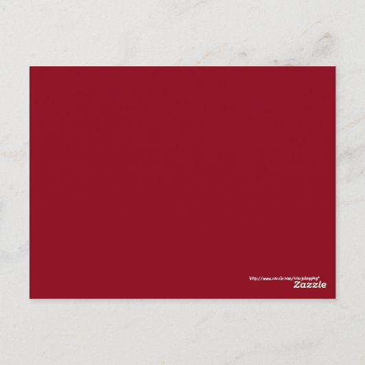 Gelbe Star-Tischnummer Postkarte (Rückseite)