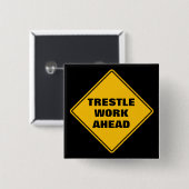 Gelbe Steilküste vor klassischem Straßenschild Button (Vorne & Hinten)