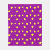 Gelbe Sterne auf lila Fleecedecke (Vorderseite)