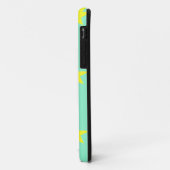 Gelbe Sterne auf Türkis Case-Mate iPhone Hülle (Hinten/Links)