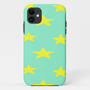 Gelbe Sterne auf Türkis Case-Mate iPhone Hülle