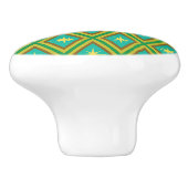 Gelbe Sterne aus dem Mittelalter auf dem Muster Re Keramikknauf (Seitenansicht)