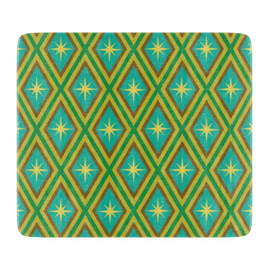 Gelbe Sterne aus dem Mittelalter auf dem Muster Re Schneidebrett (Vorderseite)