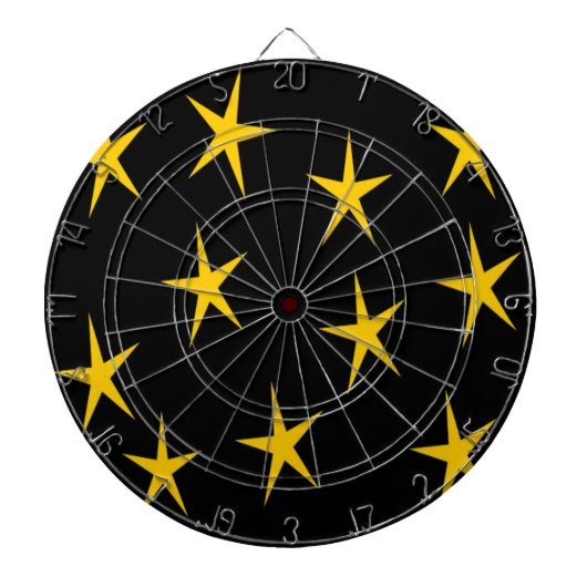 GELBE STERNE DARTSCHEIBE (vorne)
