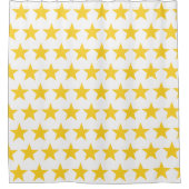 Gelbe Sterne Design Duschvorhang (Vorderseite)