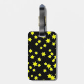 Gelbe Sterne Gepäckanhänger (Rückseite vertikal)