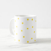 Gelbe Sterne Kaffeetasse (Vorderseite Links)