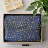 Gelbe Sterne und blaue Galaxie Seidenpapier (Geschenk)