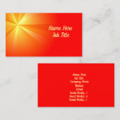 Gelbe Sternexplosion in Rot Visitenkarte (Vorne/Hinten)