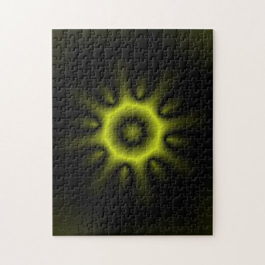 Gelbe Sternexplosion Puzzle (Vertikal)