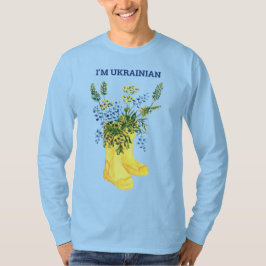 Gelbe Stiefel mit blauen Blumen Ukraine Sweatshirt T-Shirt