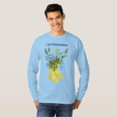 Gelbe Stiefel mit blauen Blumen Ukraine Sweatshirt T-Shirt (Vorne ganz)