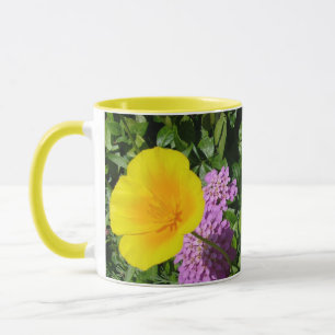 gelbe Stiefmütterchen Blumen Tasse