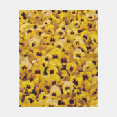 Gelbe Stiefmütterchen Fleecedecke (Vorderseite)