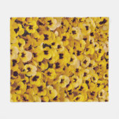 Gelbe Stiefmütterchen Fleecedecke (Vorderseite (Horizontal))