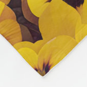 Gelbe Stiefmütterchen Fleecedecke (Ecke)