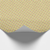 Gelbe Stiefmütterchen - Retro-Tapete Geschenkpapier (Ecke)
