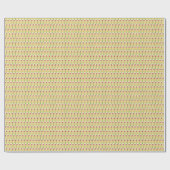 Gelbe Stiefmütterchen - Retro-Tapete Geschenkpapier (Flach)