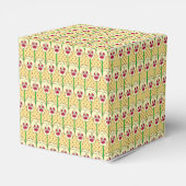 Gelbe Stiefmütterchen - Retro-Tapete Geschenkschachtel (Rückseite)