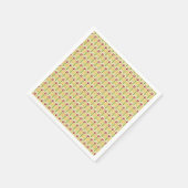 Gelbe Stiefmütterchen - Retro-Tapete Serviette (Ecke)