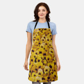 Gelbe Stiefmütterchen Schürze (Getragen)