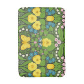 Gelbe Stiefmütterchen, Vögel und Schmetterlinge Badematte (Vorderseite Vertikal)