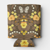 Gelbe Stiefmütterchen, Vögel und Schmetterlinge Dosenkühler (Rückseite)