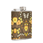 Gelbe Stiefmütterchen, Vögel und Schmetterlinge Flachmann (Rechts)