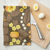 Gelbe Stiefmütterchen, Vögel und Schmetterlinge Geschirrtuch (Viertel Falte)