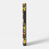 Gelbe Stiefmütterchen, Vögel und Schmetterlinge iPhone Hülle (Linke Seite)