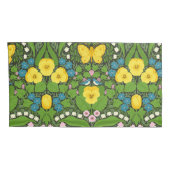 Gelbe Stiefmütterchen, Vögel und Schmetterlinge Kissenbezug (Rückseite-Rechts)