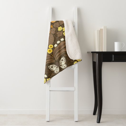 Gelbe Stiefmütterchen, Vögel und Schmetterlinge Sherpadecke (Beispiel)