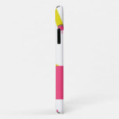 Gelbe Stifte und Scrables auf weiß Case-Mate iPhone Hülle (Hinten/Rechts)