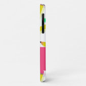 Gelbe Stifte und Scrables auf weiß Case-Mate iPhone Hülle (Hinten/Links)