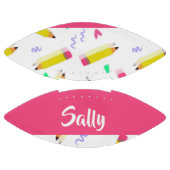 Gelbe Stifte und Scrables auf weiß Football (Paneele)