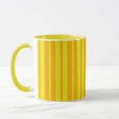 Gelbe stilvolle Streifenmuster-Design Tasse (Links)