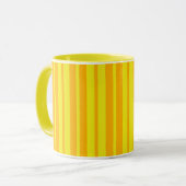 Gelbe stilvolle Streifenmuster-Design Tasse (Vorderseite Links)