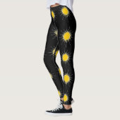 Gelbe strahlend strahlende Sonne Leggings (Links)