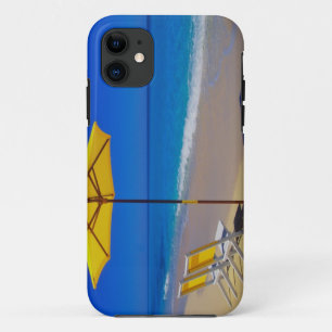 Gelbe Strandsonnenschirme und Stühle auf makellose Case-Mate iPhone Hülle