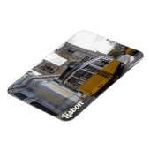 Gelbe Straßenbahn auf der Kathedrale von Lissabon  Magnet (Linke Seite)