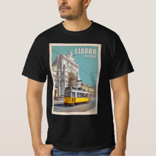 Gelbe Straßenbahn, Augusta Street Arch. Lissabon, T-Shirt