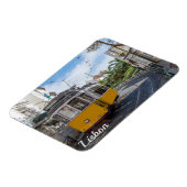 Gelbe Straßenbahn in Lissabon, Portugal Magnet (Linke Seite)