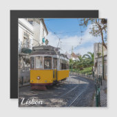 Gelbe Straßenbahn in Lissabon, Portugal Magnetkarte (Vorne/Hinten)