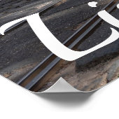 Gelbe Straßenbahn in Lissabon, Portugal Poster (Ecke)