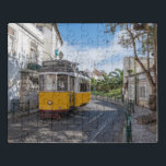 Gelbe Straßenbahn in Lissabon, Portugal Puzzle<br><div class="desc">Gelbe Straßenbahn in Lissabon,  Portugal</div>