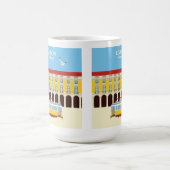 Gelbe Straßenbahn in Lissabon Vintager Stil Kaffeetasse (Mittel)